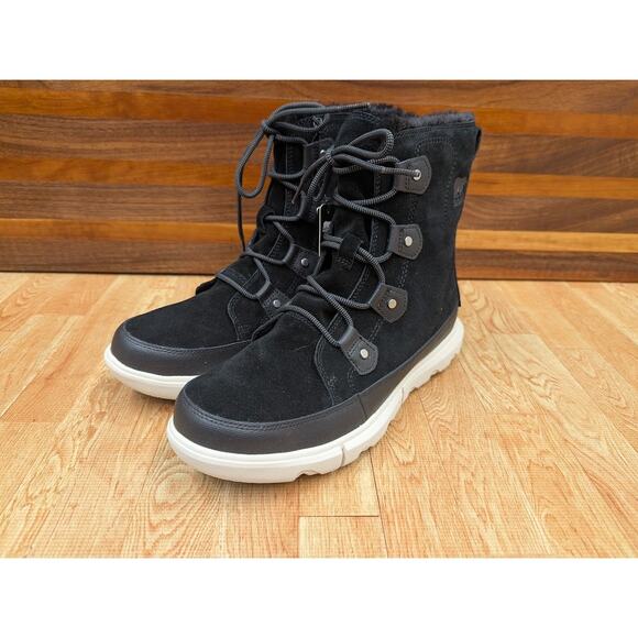 NEW SOREL Explorer II Women’s Joan Waterproof Faux Fur Lined Boots Black Sz 12